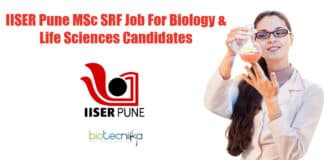 IISER Pune Biology SRF