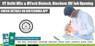 IIT Delhi JRF Opening
