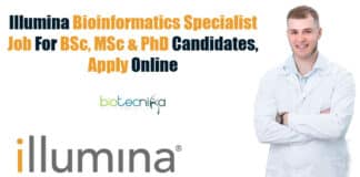 Illumina Bioinformatics Specialist Job For BSc, MSc & PhD Candidates, Apply Online