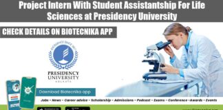 Life Sciences Project Internship