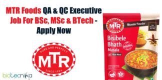 MTR Foods Bengaluru Jobs