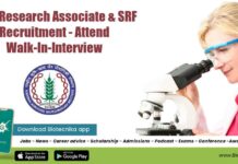 NABI Research Associate & SRF Recruitment – Attend Walk-In-Interview NABI Research 2022 Jobs