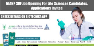 NIANP SRF Job Opening