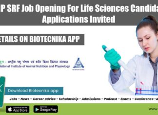 NIANP SRF Job Opening
