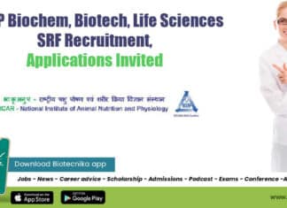 NIANP SRF Vacancy Available