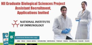 NII Biological Science Job