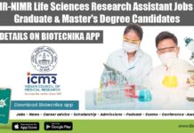 ICMR-NIMR Life Sciences Research Assistant Jobs For Graduate & Master’s Degree Candidates NIMR Research Assistant Jobs