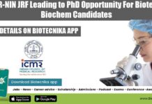 ICMR-NIN JRF Leading to PhD Opportunity For Biotech & Biochem Candidates NIN JRF Biotech