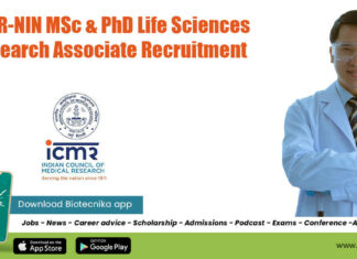 NIN Research Vacancy MSc