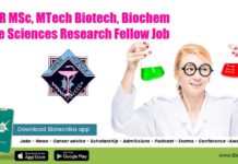 NIPER MSc, MTech Biotech, Biochem & Life Sciences Research Fellow Job NIPER JRF Vacancy 2022