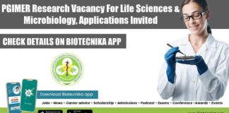 PGIMER Research Vacancy