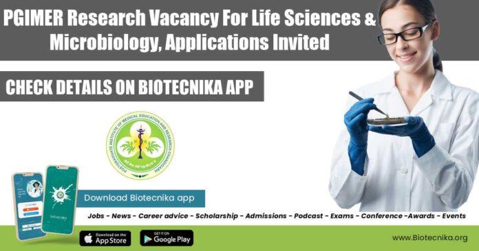 PGIMER Research Vacancy