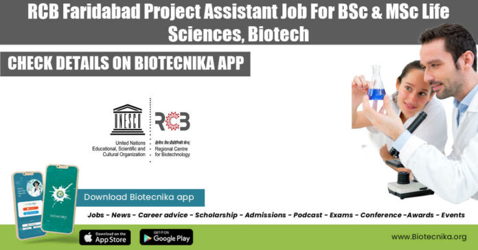 RCB BSc MSc Jobs