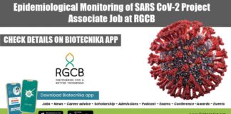 RGCB Associate Job Opening