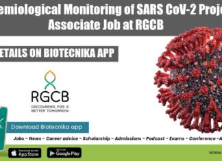 RGCB Associate Job Opening