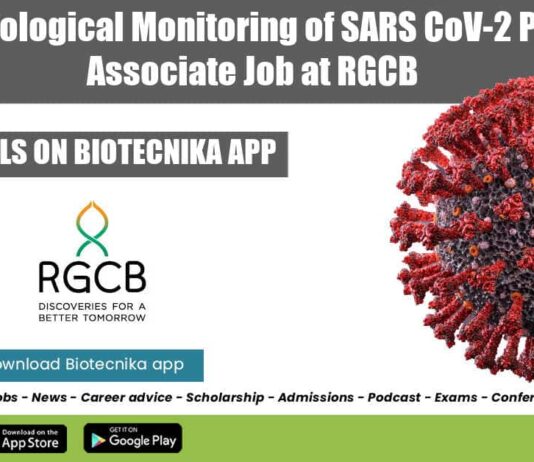 RGCB Associate Job Opening