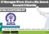 IIT Kharagpur MTech, BTech & MSc Biotech Research Fellowship Research Fellowship IIT Kharagpur