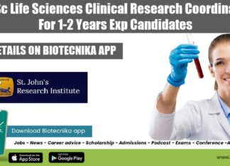 SJRI Clinical Research Job