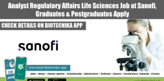 Sanofi Analyst Job