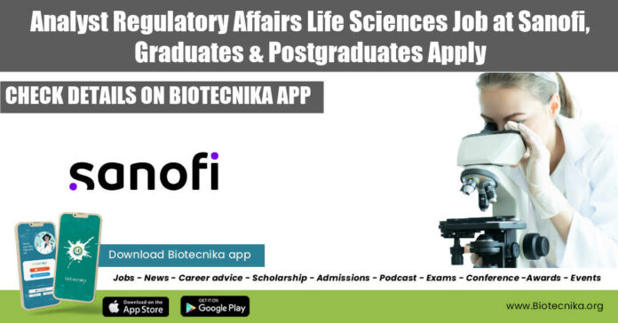Sanofi Analyst Job