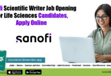 Sanofi Scientific Writer Job Opening For Life Sciences Candidates, Apply Online Scientific Writing Jobs India