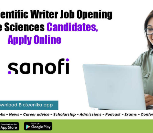 Sanofi Scientific Writer Job Opening For Life Sciences Candidates, Apply Online Scientific Writing Jobs India