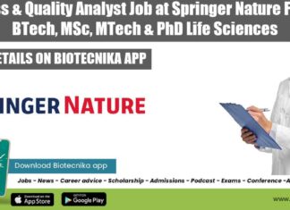 Springer Nature Quality Analyst