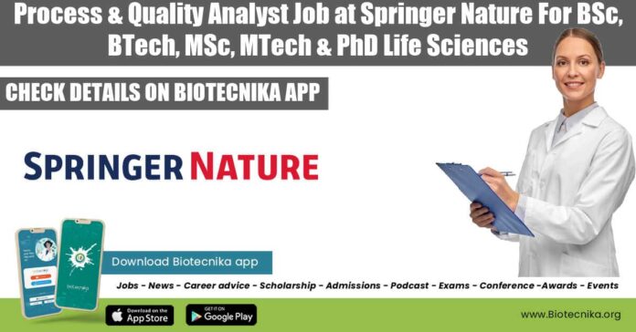 Springer Nature Quality Analyst