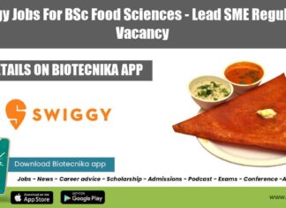 Swiggy Food Science Jobs