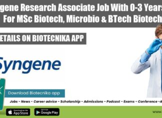 Syngene Microbiology Freshers Job