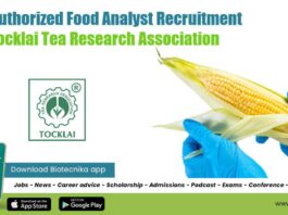 Tea Research Association Vacancy