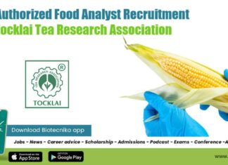 Tea Research Association Vacancy