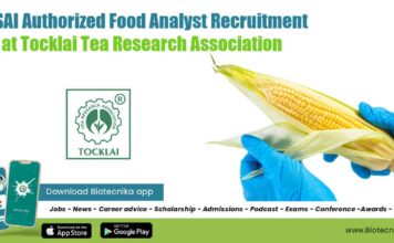 Tea Research Association Vacancy