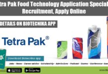 Tetra Pak Food Technology Application Specialist Recruitment, Apply Online Tetra Pak Job