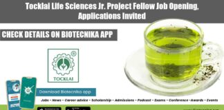 Tocklai Life Sciences Job