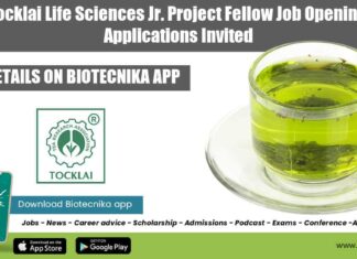Tocklai Life Sciences Job