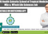 Govt WB Health Calcutta School of Tropical Medicine MSc & MTech Life Sciences Job WB Health Research Jobs