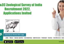 MOEF&CC Zoological Survey of India Recruitment 2022, Applications Invited ZSI JRF Vacancy