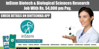 inStem Research Jobs 2022