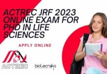 ACTREC JRF 2023