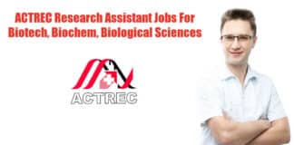 ACTREC Research Assistant Opening