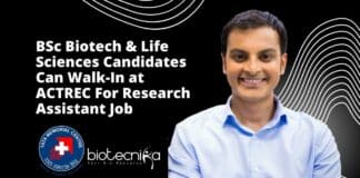 ACTREC Research Assistant Vacancy