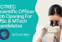 ACTREC Scientific Officer Job Opening For MSc & MTech Candidates ACTREC Scientific Officer Job