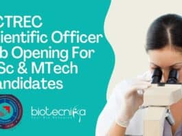 ACTREC Scientific Officer Job