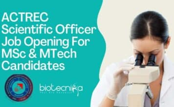 ACTREC Scientific Officer Job