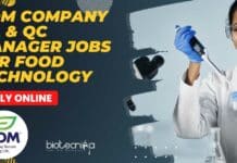 ADM Company QA & QC Manager Jobs For Food Technology, Apply Online ADM Company QA