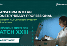 Biocon Certificate Program Biosciences Batch XXII Admissions Open