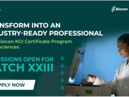 Biocon Certificate Program Biosciences Batch XXII Admissions Open