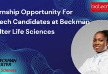 Internship Opportunity For Biotech Candidates at Beckman Coulter Life Sciences Biotech Internship 2022