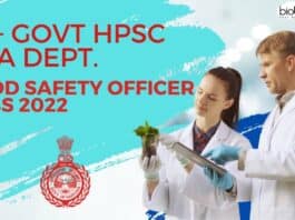Food Safety Officer Jobs 2022 at Govt HPSC FDA Dept